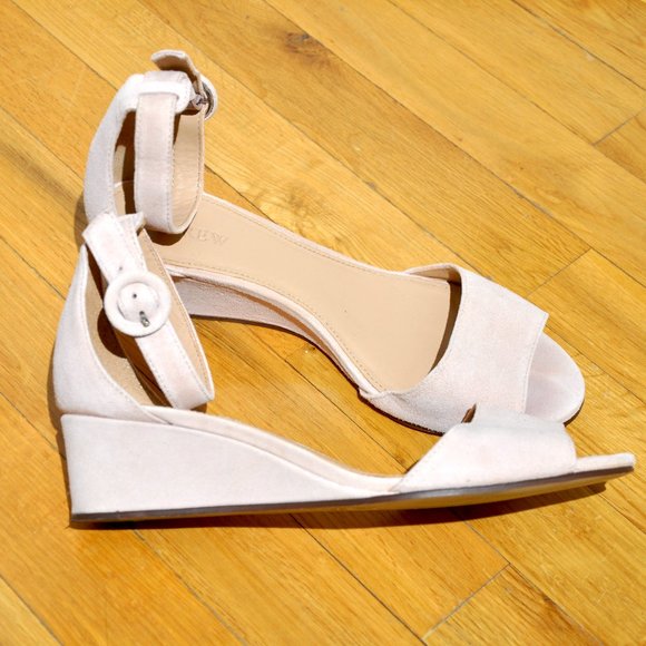 J. Crew Laila wedge in blush pink suede - Picture 2 of 6